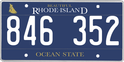 RI license plate 846352
