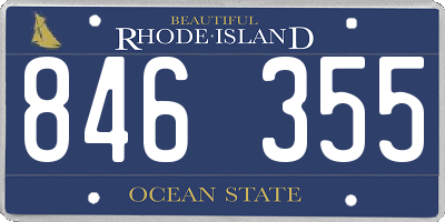 RI license plate 846355