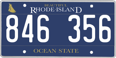 RI license plate 846356