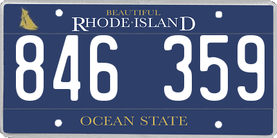 RI license plate 846359