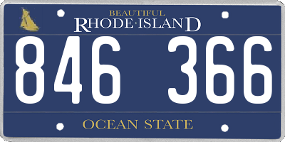 RI license plate 846366