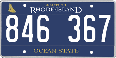 RI license plate 846367
