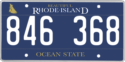 RI license plate 846368