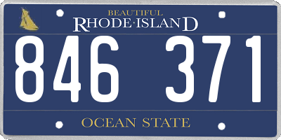RI license plate 846371