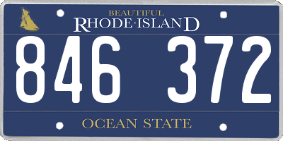 RI license plate 846372