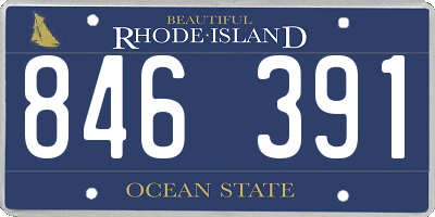 RI license plate 846391