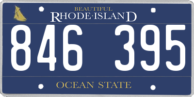RI license plate 846395