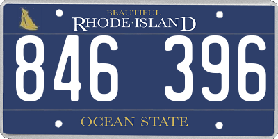 RI license plate 846396