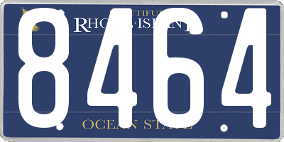 RI license plate 8464