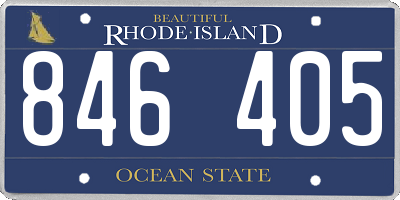 RI license plate 846405