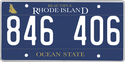 RI license plate 846406