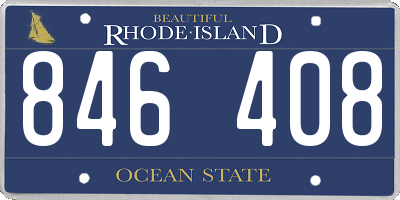 RI license plate 846408