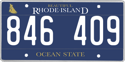 RI license plate 846409
