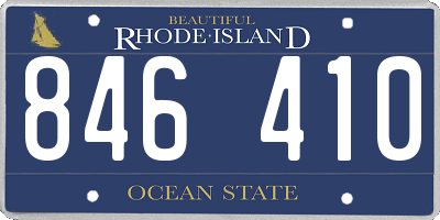 RI license plate 846410