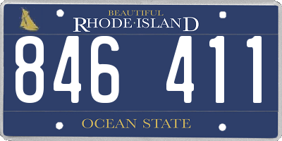RI license plate 846411