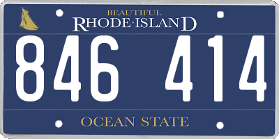 RI license plate 846414