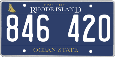 RI license plate 846420