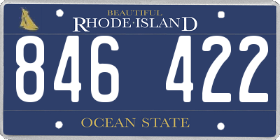 RI license plate 846422