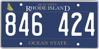 RI license plate 846424