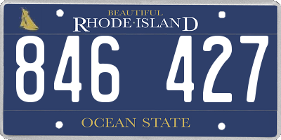 RI license plate 846427