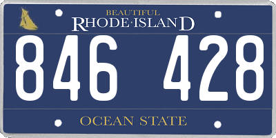 RI license plate 846428