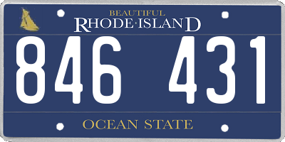RI license plate 846431