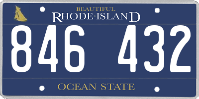 RI license plate 846432
