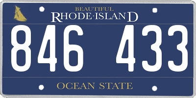 RI license plate 846433