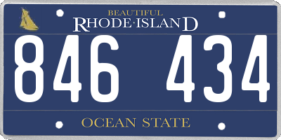 RI license plate 846434