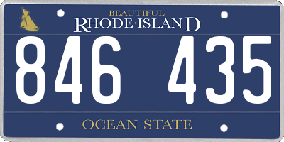 RI license plate 846435