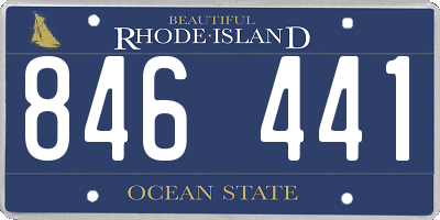 RI license plate 846441