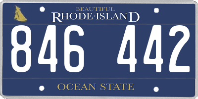 RI license plate 846442