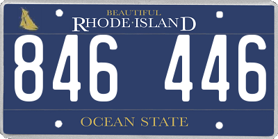 RI license plate 846446
