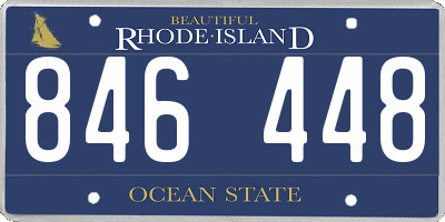RI license plate 846448