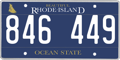 RI license plate 846449