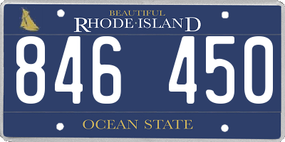 RI license plate 846450