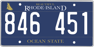 RI license plate 846451