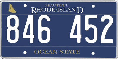 RI license plate 846452