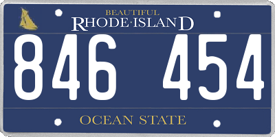 RI license plate 846454