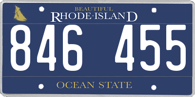 RI license plate 846455