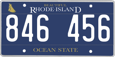 RI license plate 846456
