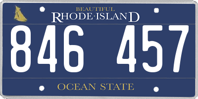 RI license plate 846457