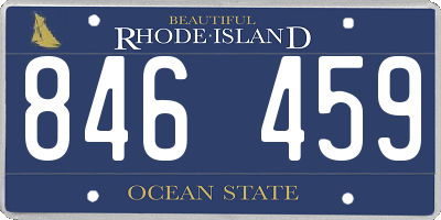 RI license plate 846459