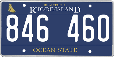 RI license plate 846460