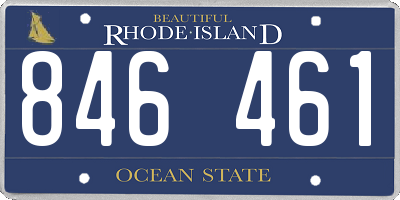 RI license plate 846461