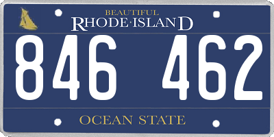 RI license plate 846462
