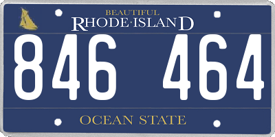 RI license plate 846464
