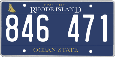 RI license plate 846471