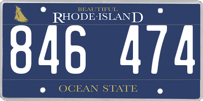 RI license plate 846474