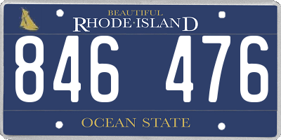 RI license plate 846476